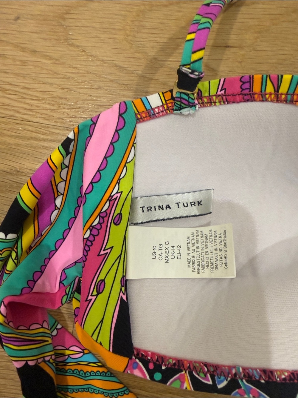 Colorful Patterned Bandeau Bikini Tops only - Set of 2 - Picture 3 of 5